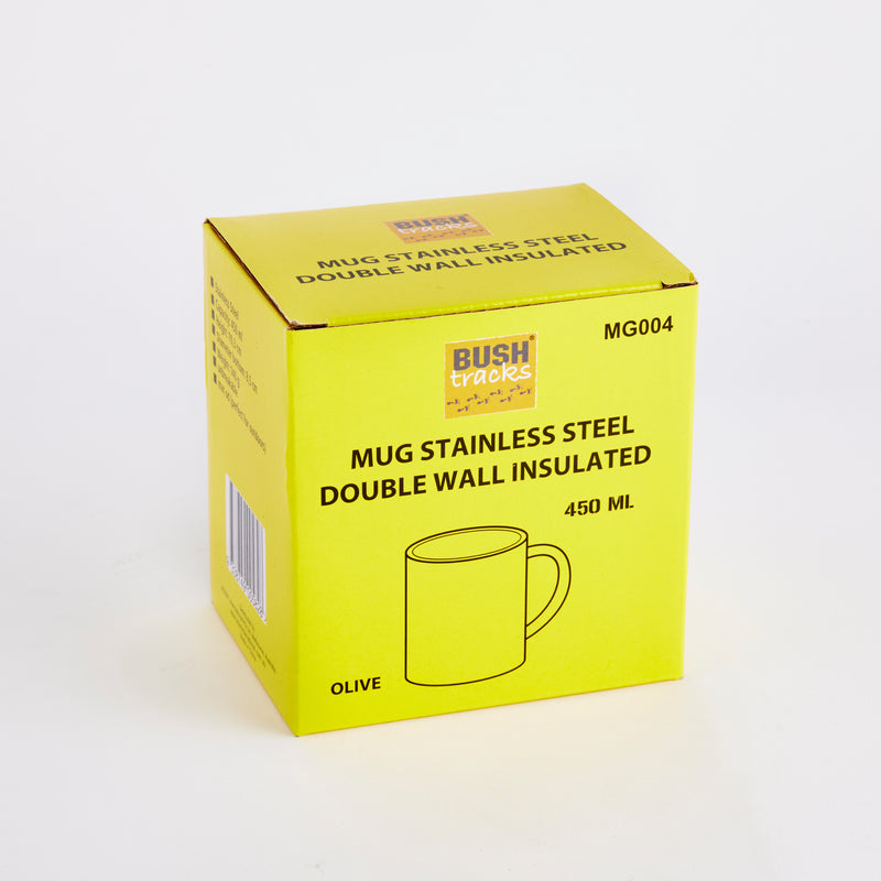 Load image into Gallery viewer, MUG S/S  DOUBLE WALL INSULATED OLIVE 450ML
