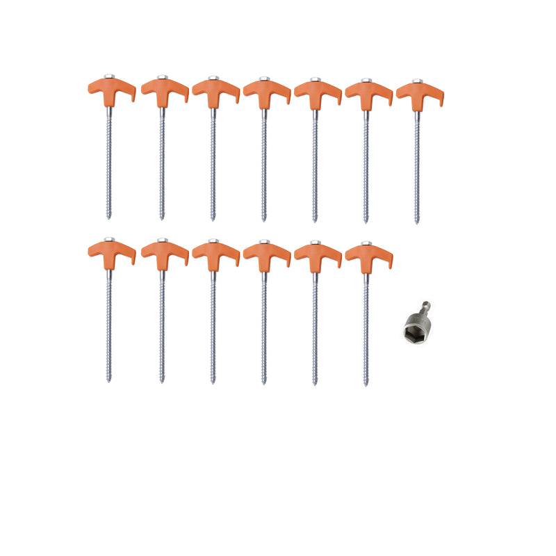 Load image into Gallery viewer, Bush Tracks Screw in Tent Peg Set
