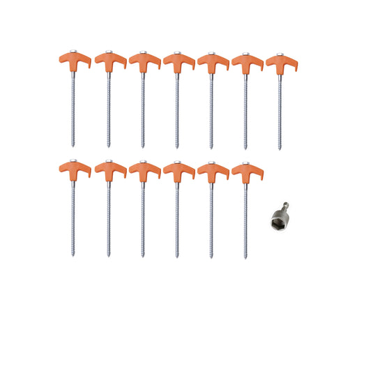 Bush Tracks Screw in Tent Peg Set