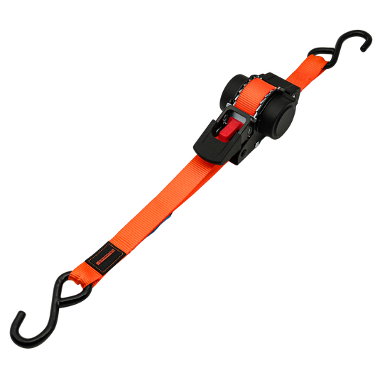 Retractable Automatic Ratchet Tie Downs, 25mm x 3.5m, 680kg - 2 pack