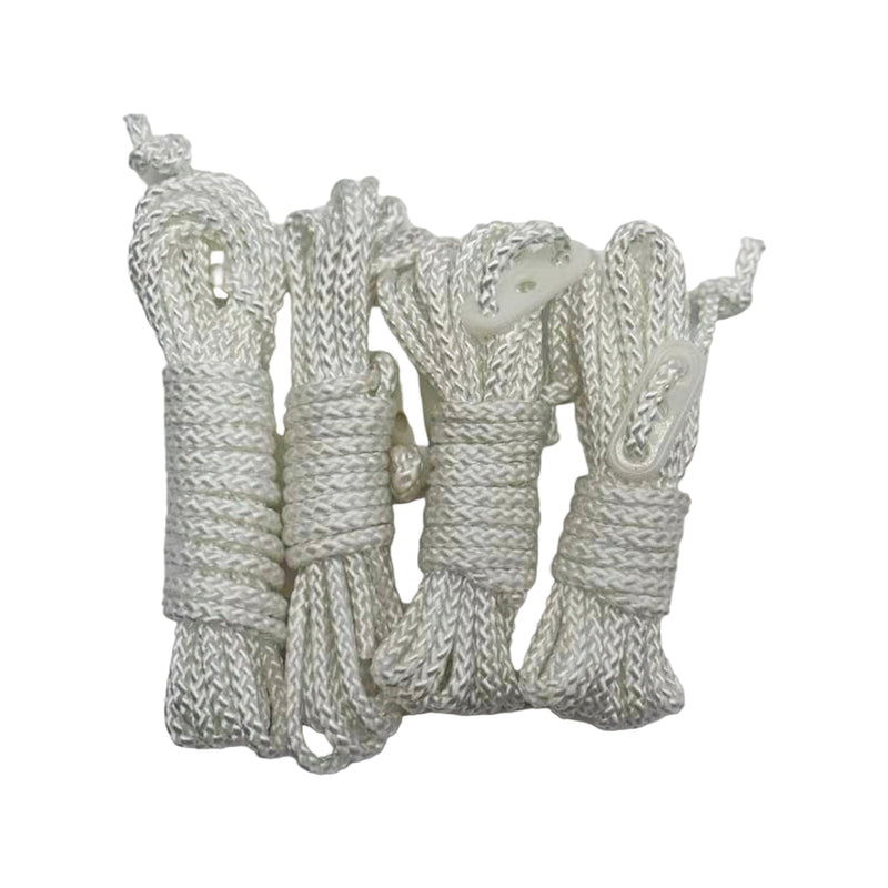Load image into Gallery viewer, Bush Tracks 4mm Single Guy Rope With Plastic Slider, White 4mm x 3m - 4 Pack
