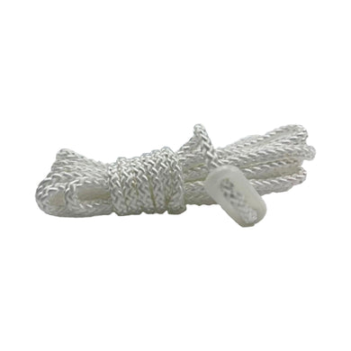 Bush Tracks 4mm Single Guy Rope With Plastic Slider, White 4mm x 3m - 4 Pack
