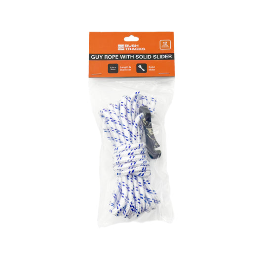 Bush Tracks 6mm Guy Rope with Solid Slider