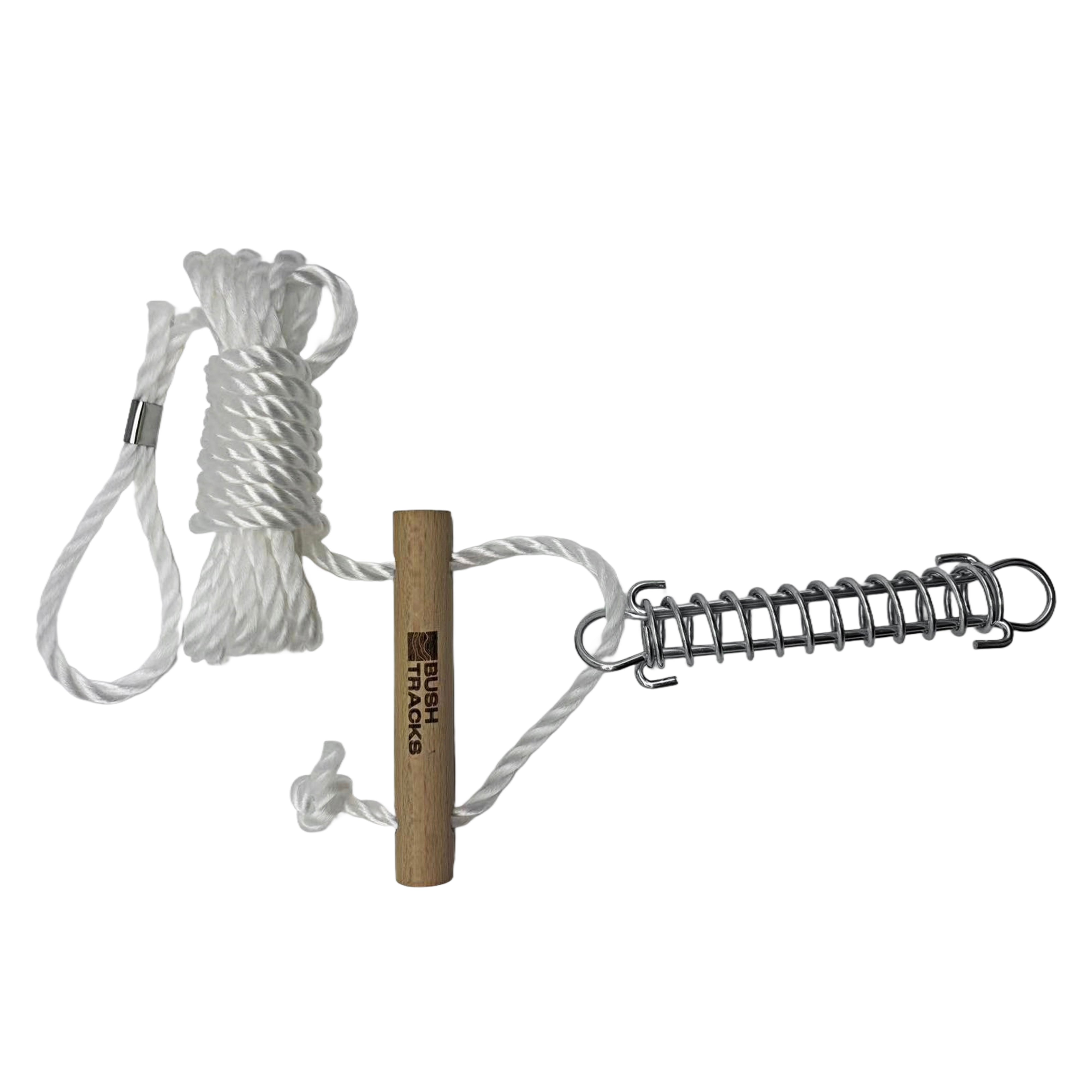 Capral Rope Track Bush Tracks 6mm Single Guy Rope With Wooden Runner & Spring – Acom ...