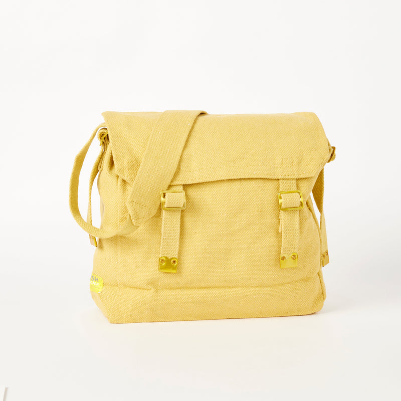 Load image into Gallery viewer, Cotton Canvas Webbing Shoulder Bag HAVERSACK KHAKI WH1
