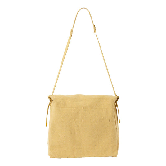 Cotton Canvas Webbing Shoulder Bag HAVERSACK KHAKI WH1