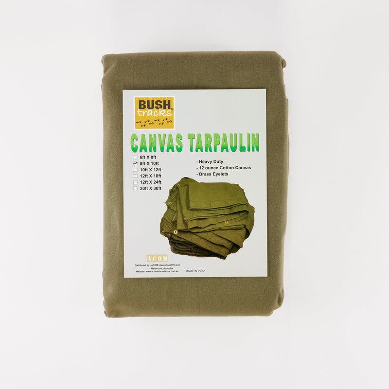 Load image into Gallery viewer, HEAVY DUTY CANVAS TARP 8&#39;x10&#39; NEW (3M x 2.4M)
