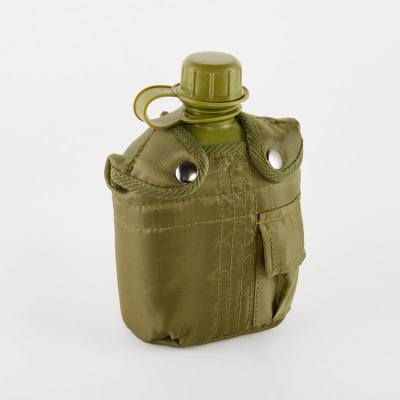 Load image into Gallery viewer, WATER BOTTLE ARMY STYLE OLIVE CANTEEN
