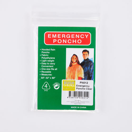 EMERGENCY PONCHO - CLEAR