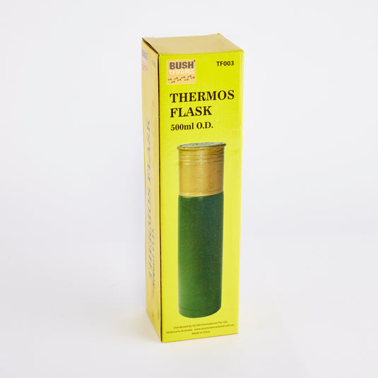 THERMOS FLASK 500ml OLIVE BULLET SHAPE