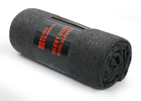 Army Grey Wool Blanket – 55% Wool Military Style Heavy Duty Camping & Survival Blanket