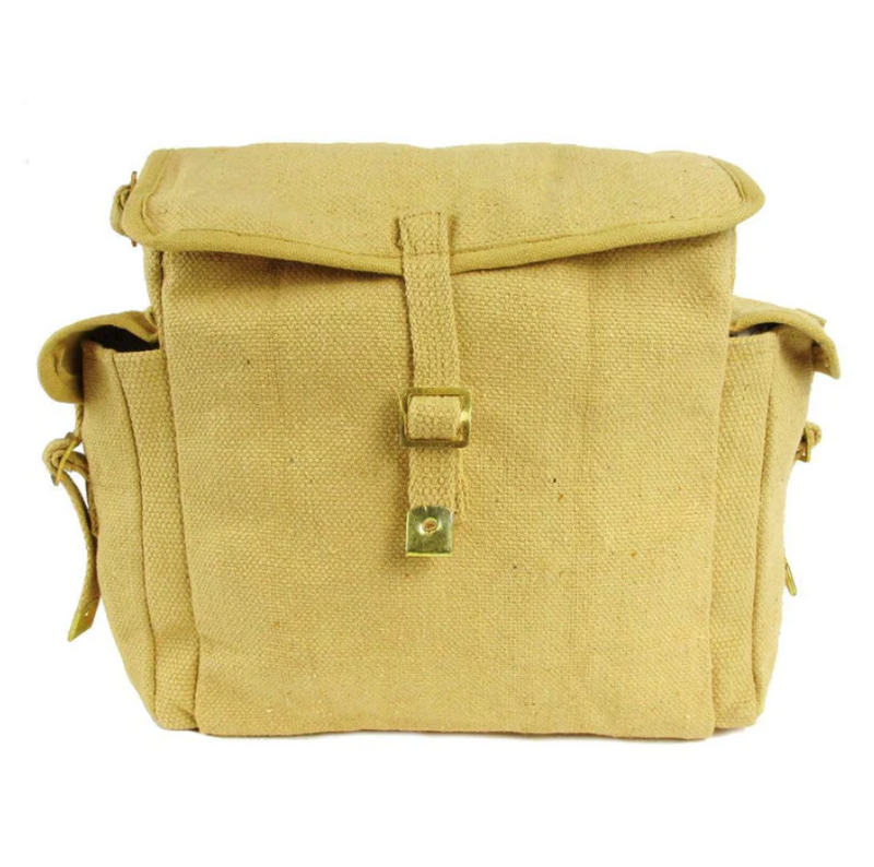 Load image into Gallery viewer, Cotton Canvas Webbing Shoulder Bag HAVERSACK KHAKI WH3

