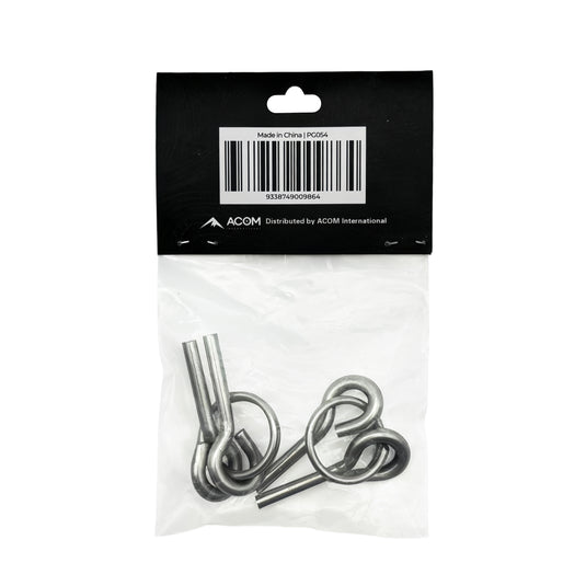 Bush Tracks Double Ring & Pin Set (2 Pack) Silver
