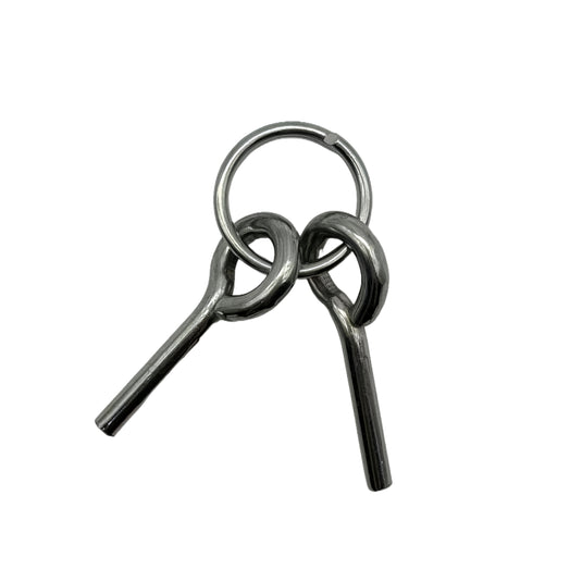 Bush Tracks Double Ring & Pin Set (2 Pack) Silver