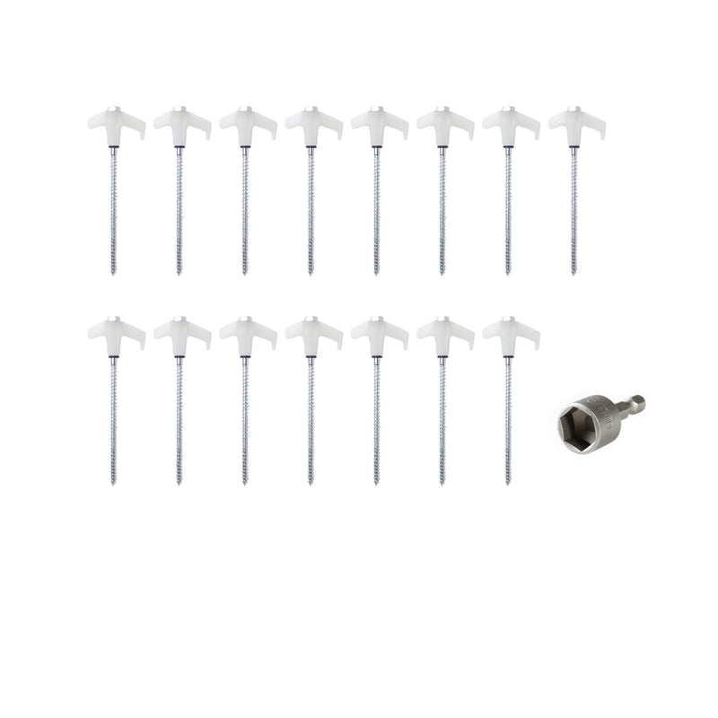 Load image into Gallery viewer, Bush Tracks Screw in Tent Peg Set (Glow In The Dark)
