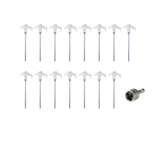 Bush Tracks Screw in Tent Peg Set (Glow In The Dark)