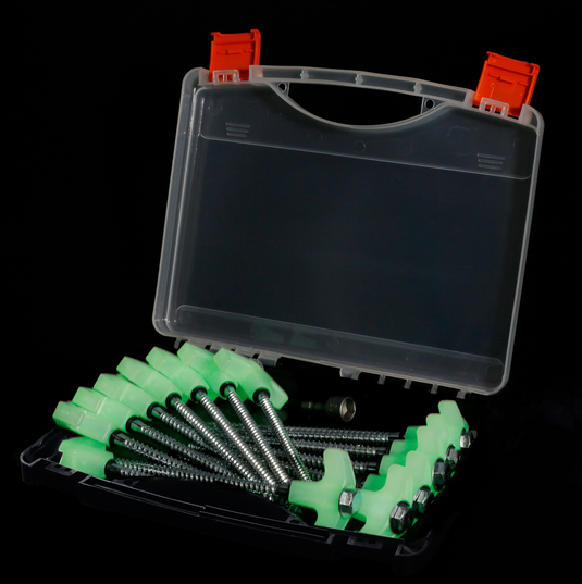 Bush Tracks Screw in Tent Peg Set (Glow In The Dark)