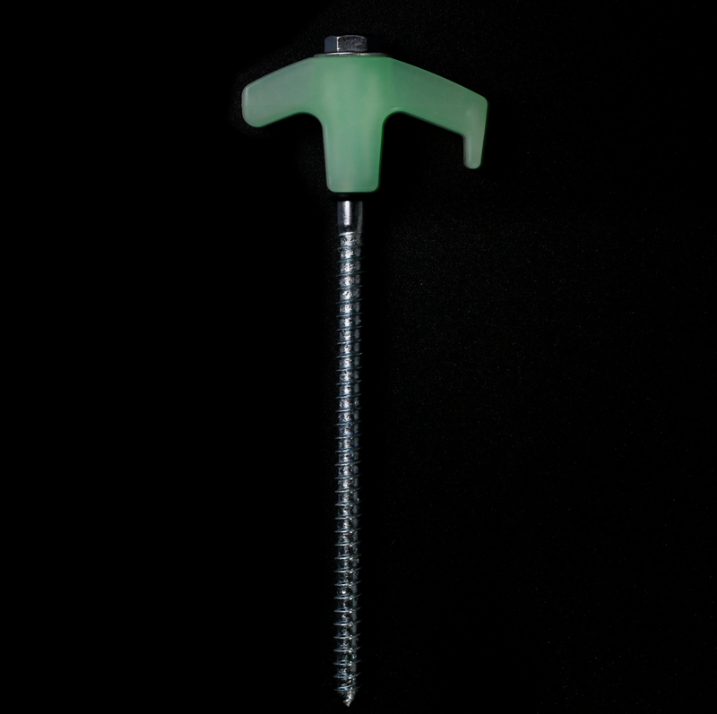 Load image into Gallery viewer, Bush Tracks Screw in Tent Peg Set (Glow In The Dark)
