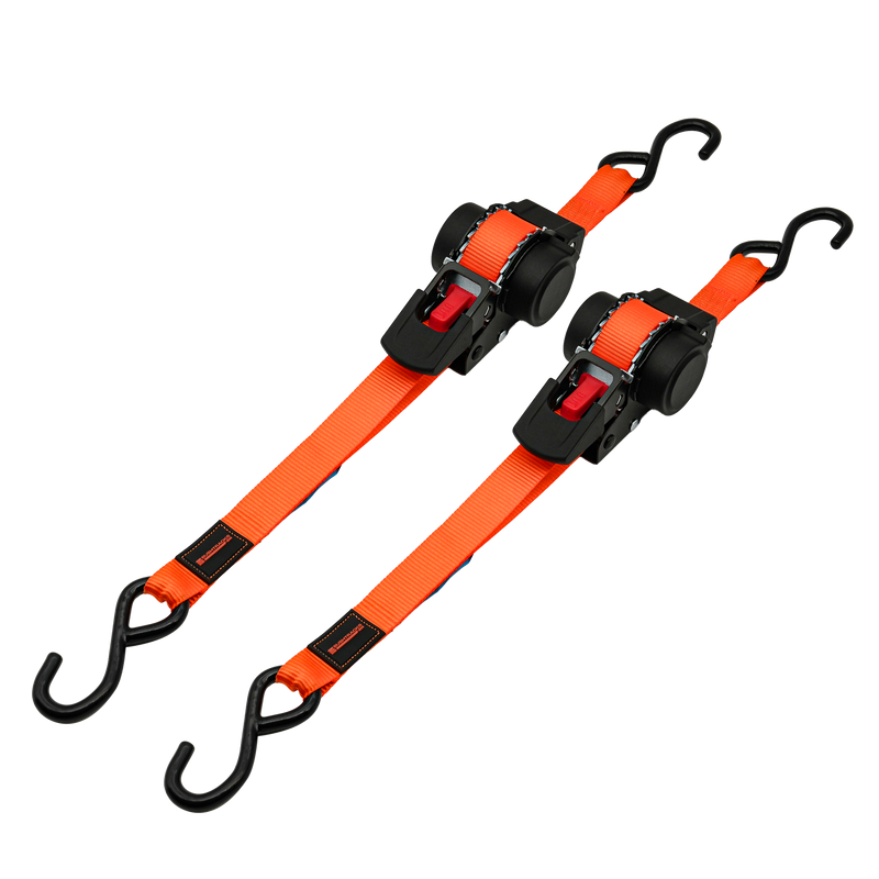 Load image into Gallery viewer, Retractable Automatic Ratchet Tie Downs, 25mm x 3.5m, 680kg - 2 pack
