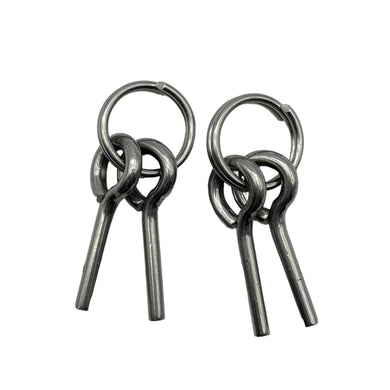 Bush Tracks Double Ring & Pin Set (2 Pack) Silver