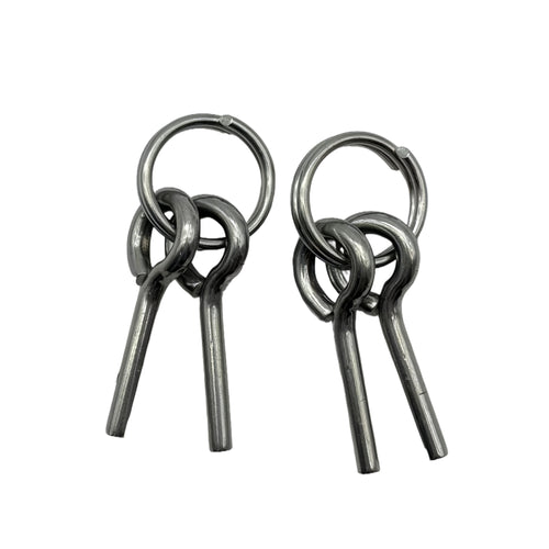 Bush Tracks Double Ring & Pin Set (2 Pack) Silver