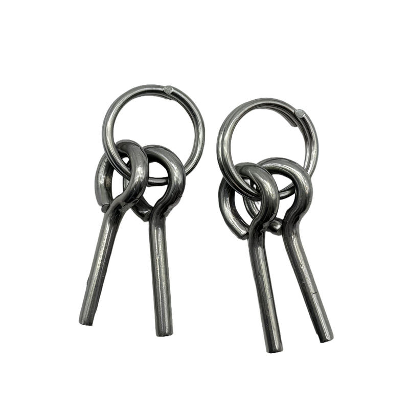 Load image into Gallery viewer, Bush Tracks Double Ring &amp; Pin Set (2 Pack) Silver
