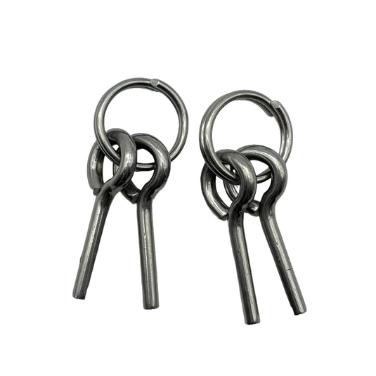 Bush Tracks Double Ring & Pin Set (2 Pack) Silver