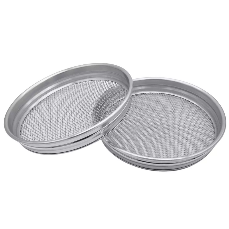Load image into Gallery viewer, Aluminium Gold &amp; Gemstone 2pc Sieve Set (Heavy Duty)
